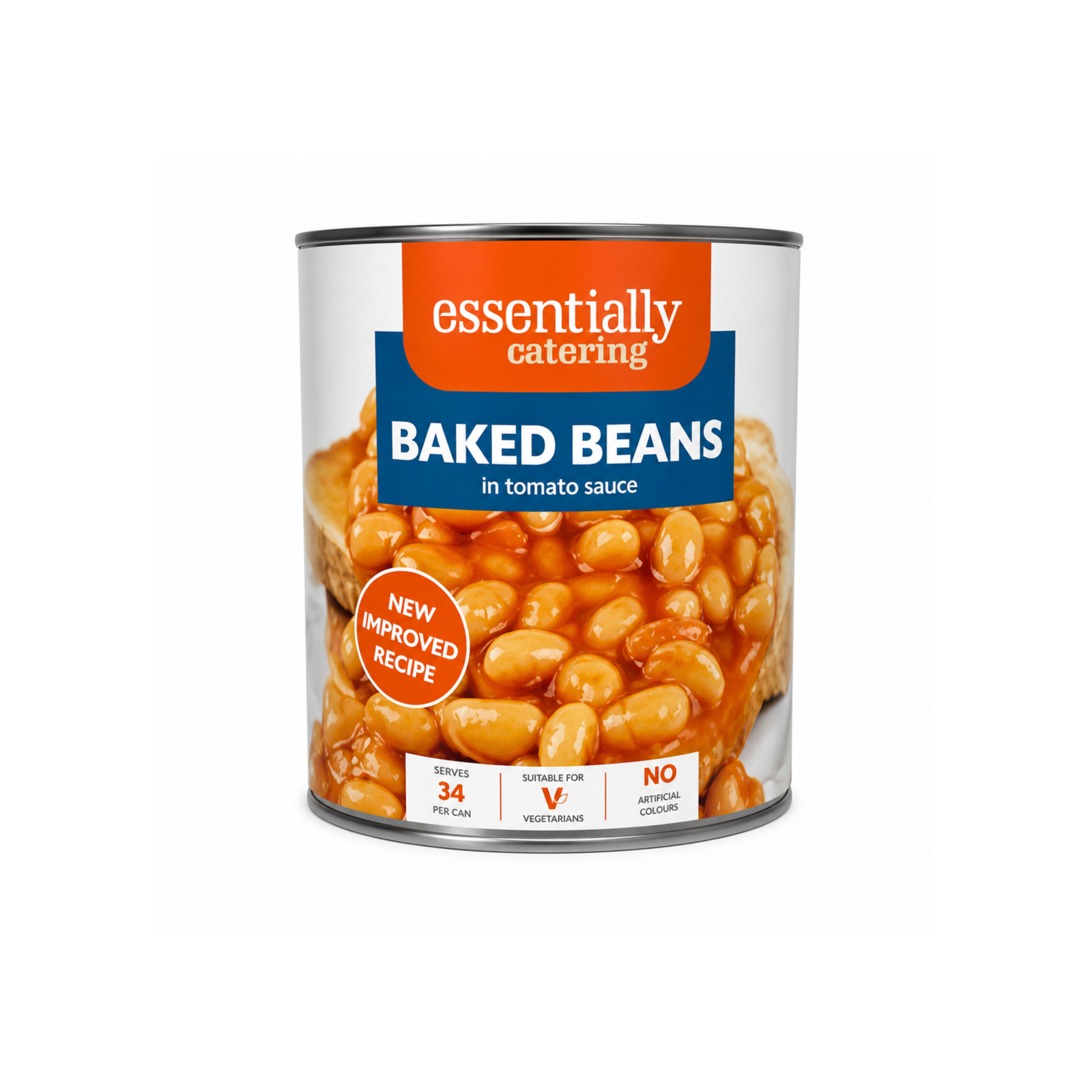 ESSENTIALLY CATERING BAKED BEANS IN TOMATO SAUCE 6 x 2.62kg