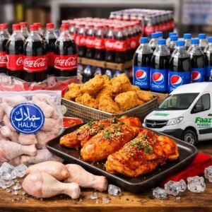 Faaz Foods Birmingham UK Wholesale Supplier of Halal Frozen Meat, Marinated Chicken and Bulk Soft Drinks with Online Ordering & Delivery