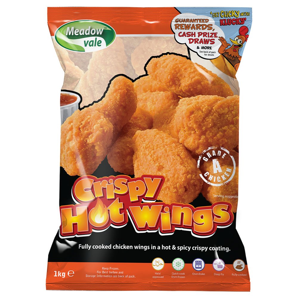 MEADOW VALE CHICKEN FRIED WINGS CRISPY HOT X 3KG