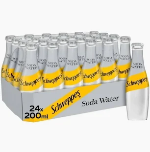 SCHWEPPES SODA WATER 200MLX24