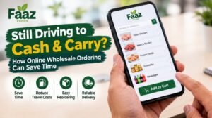 Faaz Foods online wholesale food ordering for fresh chicken, meat, groceries and drinks with reliable UK delivery.