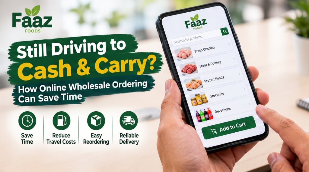 Faaz Foods online wholesale food ordering for fresh chicken, meat, groceries and drinks with reliable UK delivery.